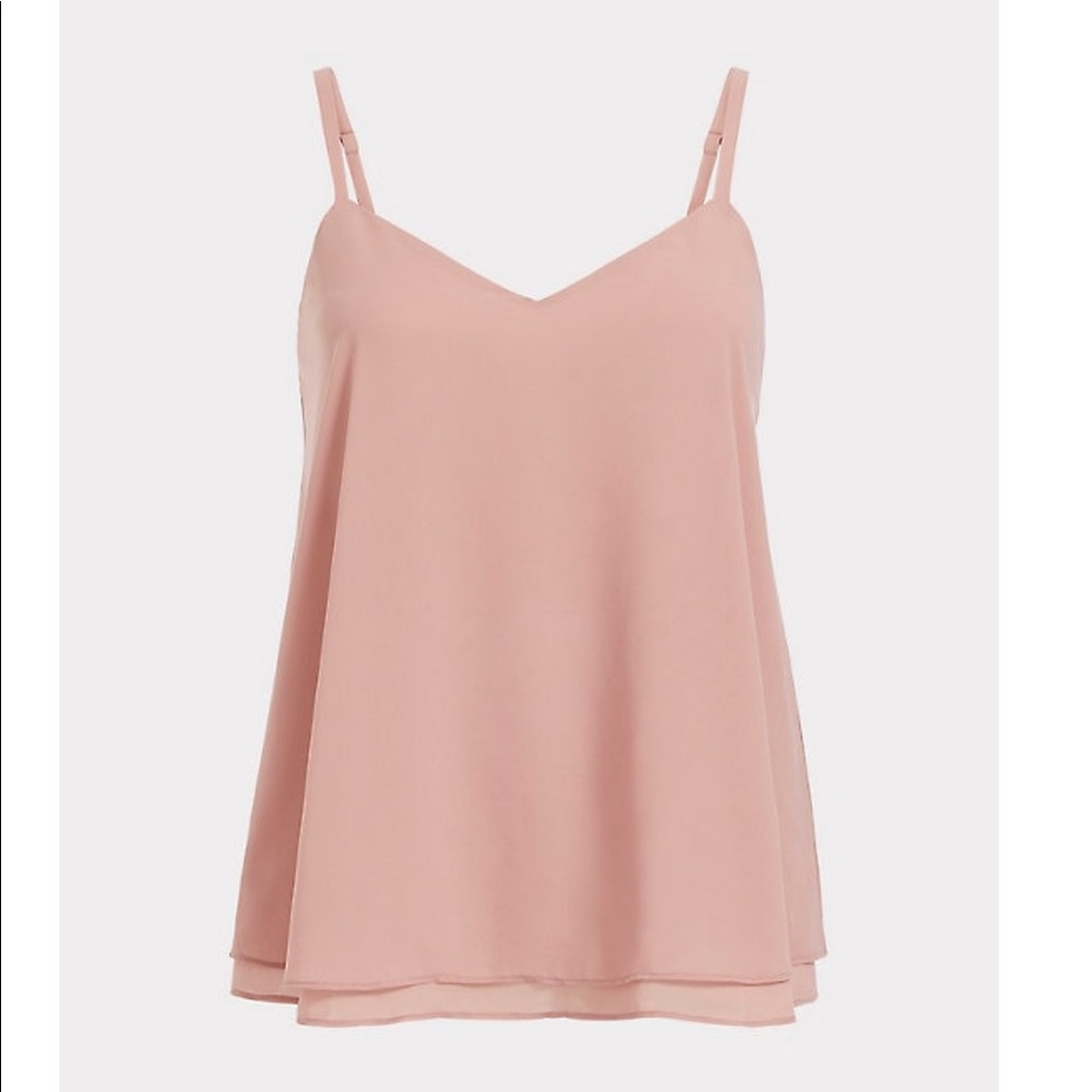 Pink Flowy Spaghetti Strap Blouse Top BP